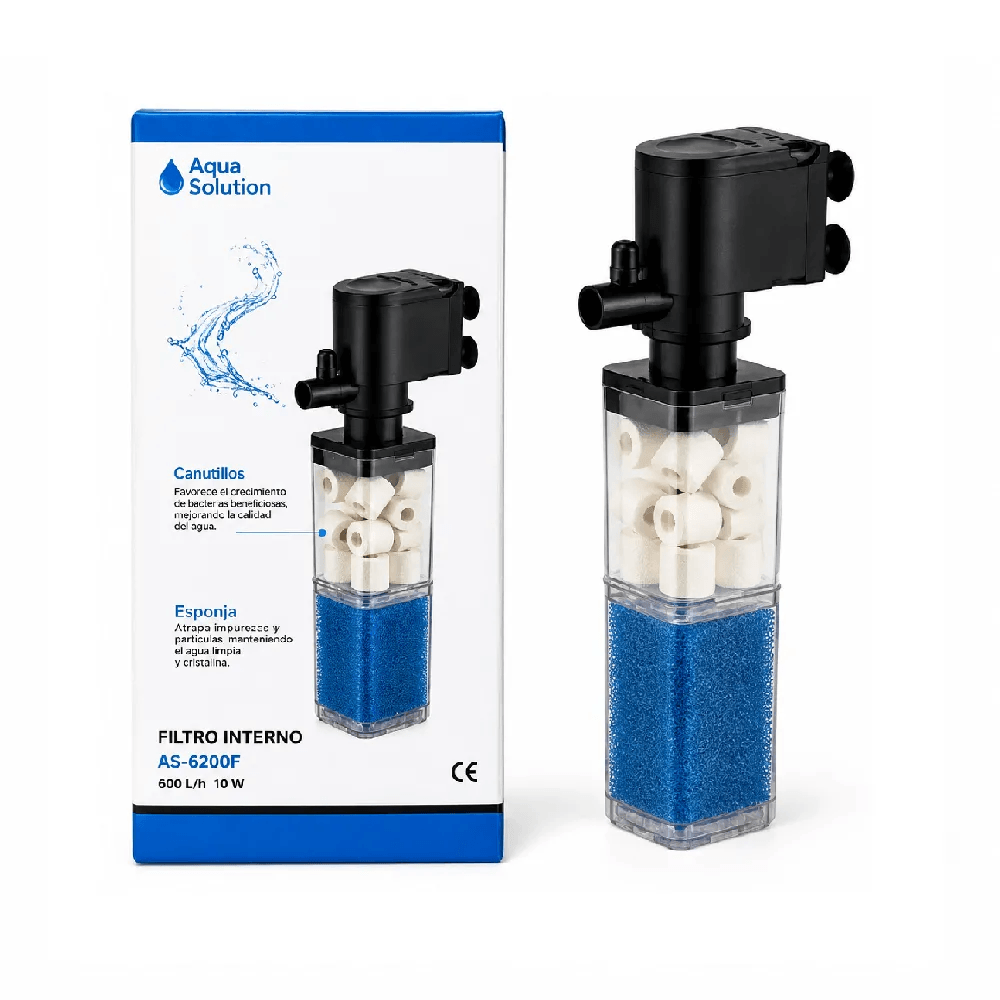Filtro Sumergible Para Peceras Y Acuarios Marca Aqua Solution Modelo As-6200 F