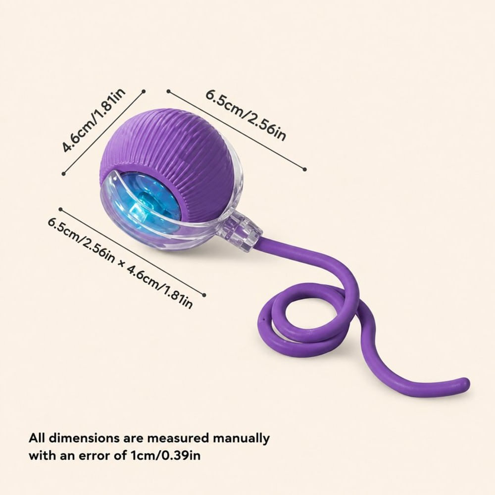 PELOTA INTERACTIVA INTELIGENTE PARA MASCOTAS RECARGABLE - MORADO