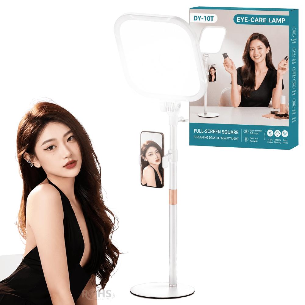 Aro De Luz Led Con Tripode Y Soporte Para Celular Luz Ajustable Tres Modos DY 10T
