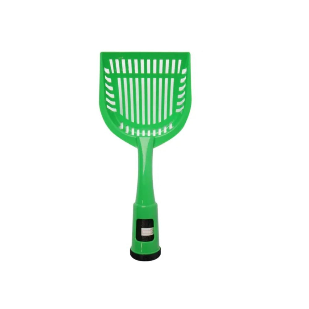 Pala Sanitaria para Arena de Gato con Dispensador de Bolsas - VERDE