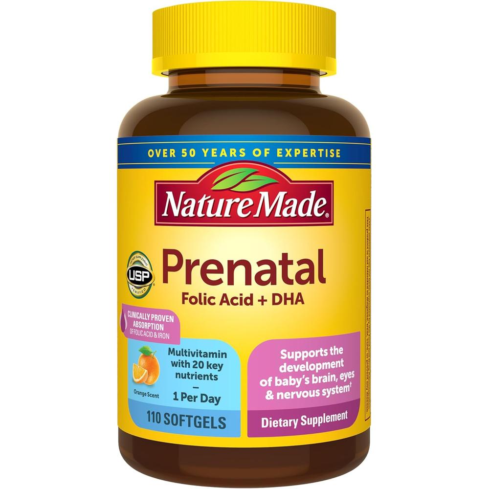 NATURE MADE PRENATAL ÁCIDO FÓLICO + DHA | 110 UND