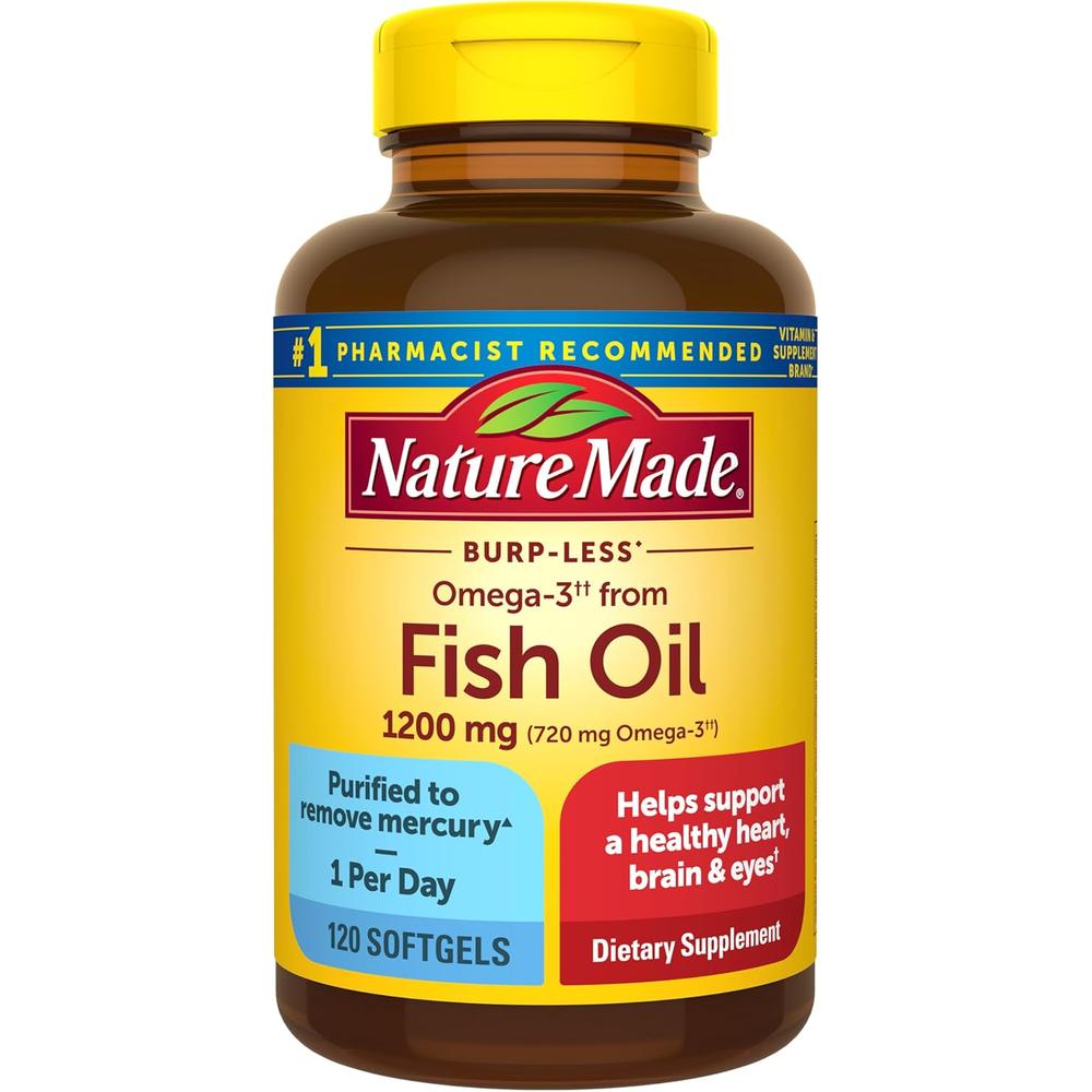 NATURE MADE OMEGA 3 FISH OIL BURP LESS 1200 MG | 120 UND