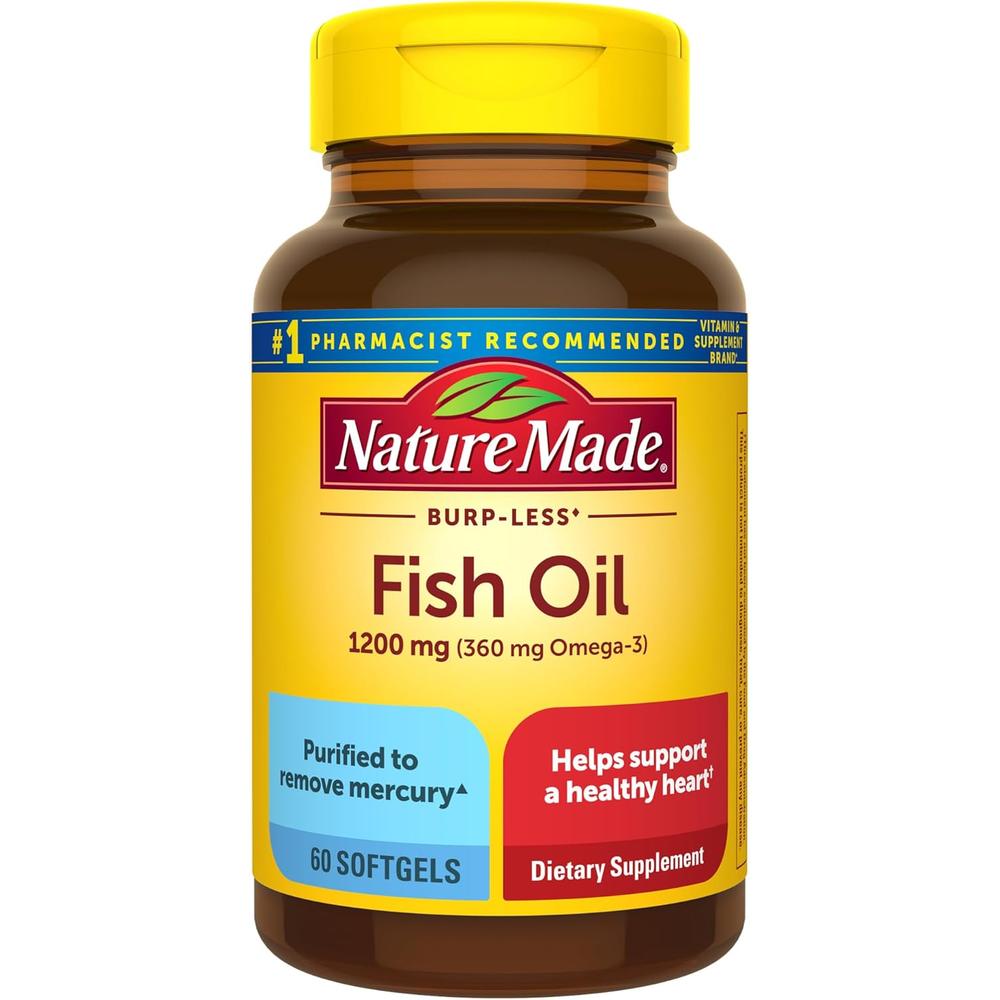 NATURE MADE OMEGA 3 FISH OIL BURP LESS 1200 MG | 60 UND