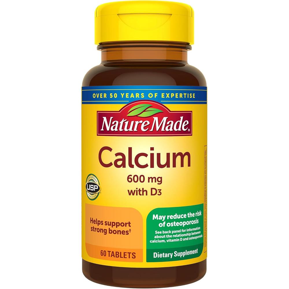 NATURE MADE CALCIO 600 MG + VITAMINA D3 | 60 UND