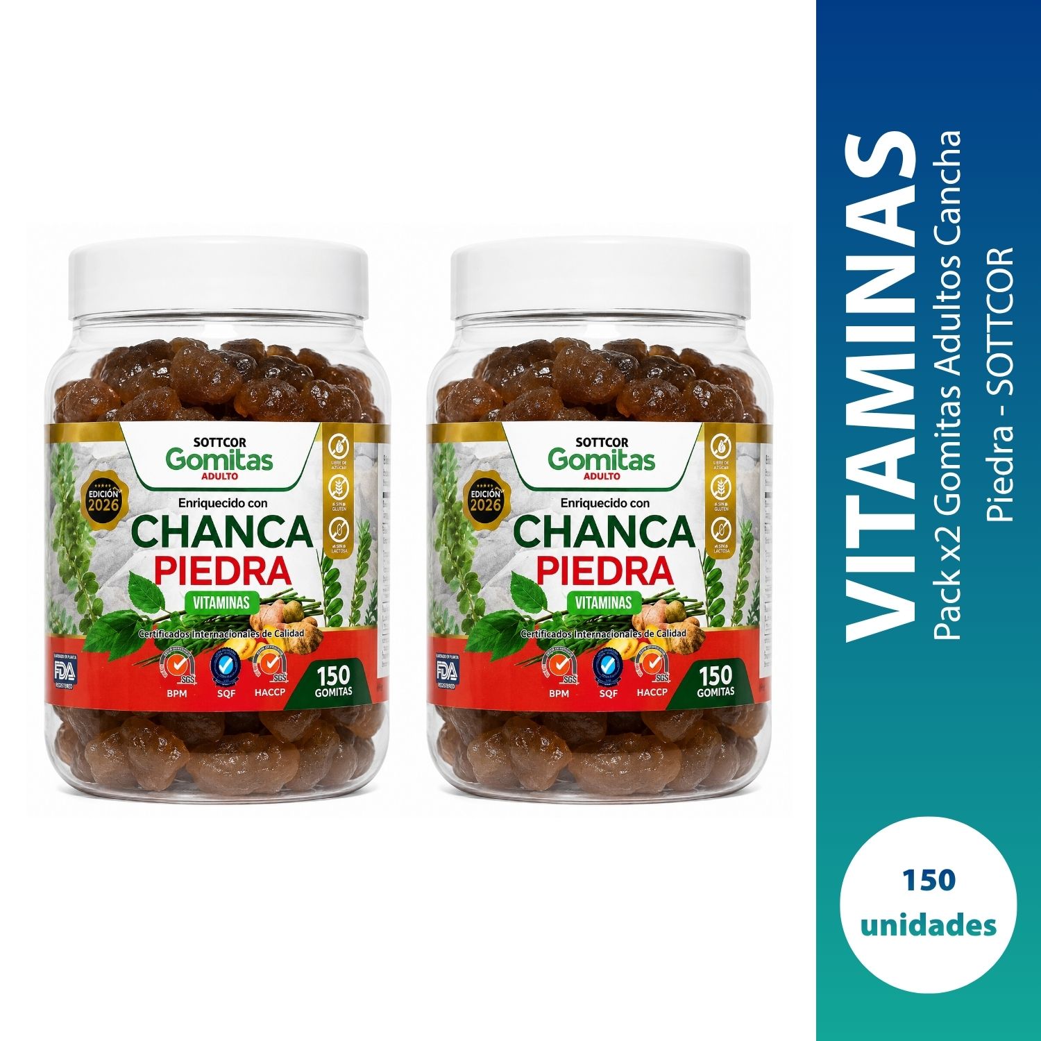 Pack x2 Gomitas Adultos Chanca Piedra - SOTTCOR