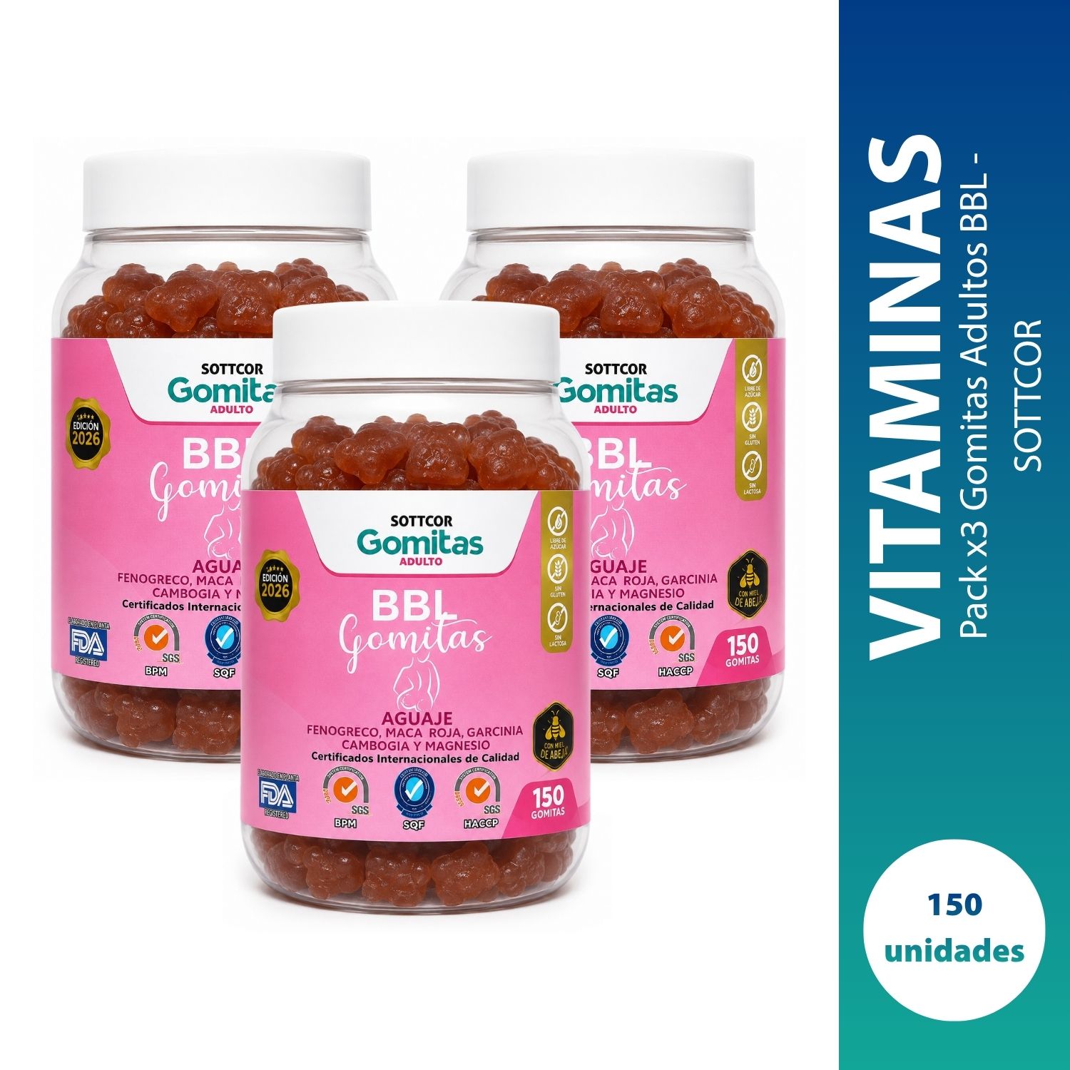 Pack x3 Gomitas Adultos BBL - SOTTCOR