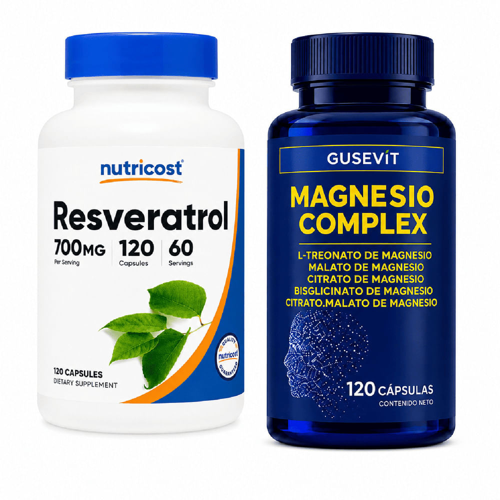 Pack Resveratrol 700 mg y Magnesio Complex Gusevit