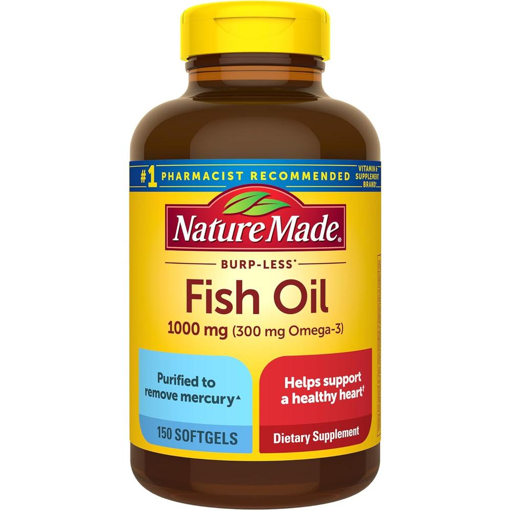 NATURE MADE OMEGA-3 FISH OIL BURP LESS 1000 MG | 150 UND