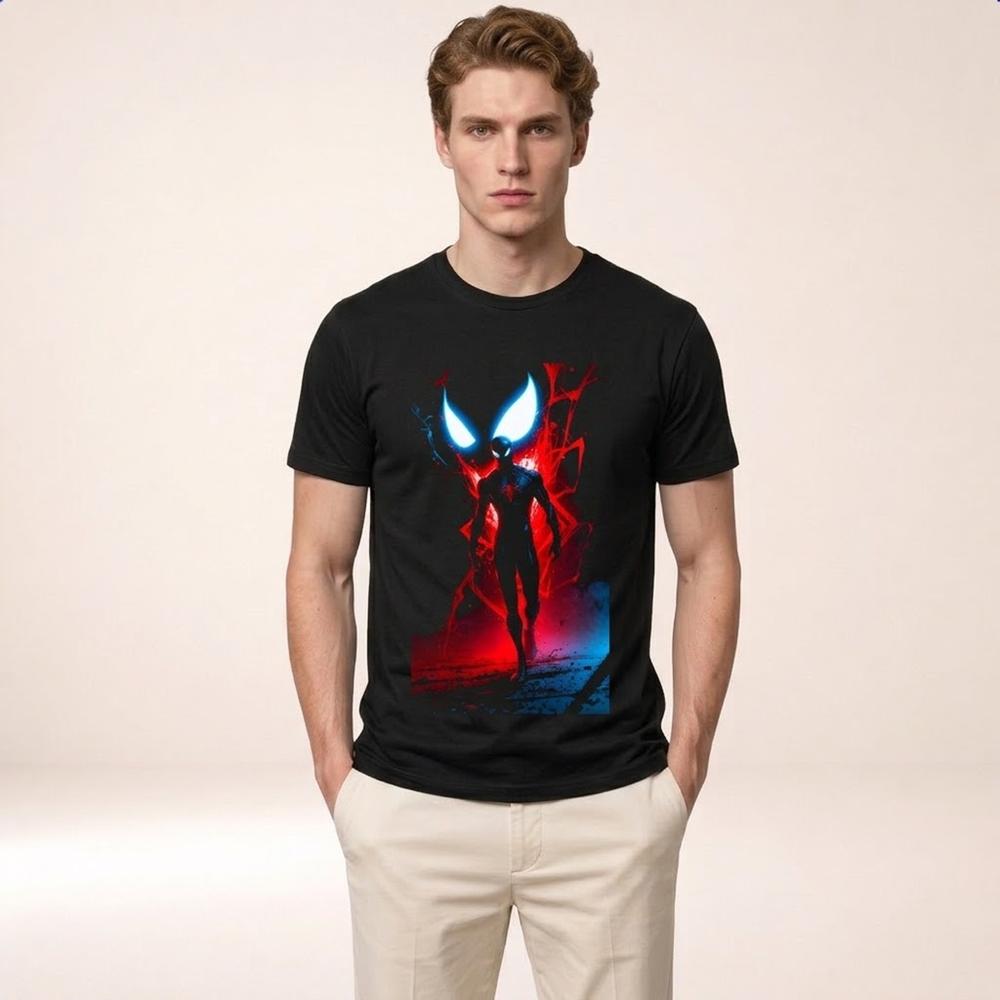 Polo Hombre Araña Personalizado Edicion Especial Color Negro Talla L