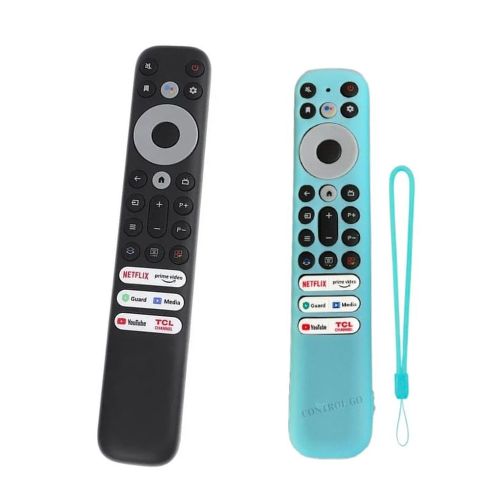 Control para Tv TCL con funda turquesa