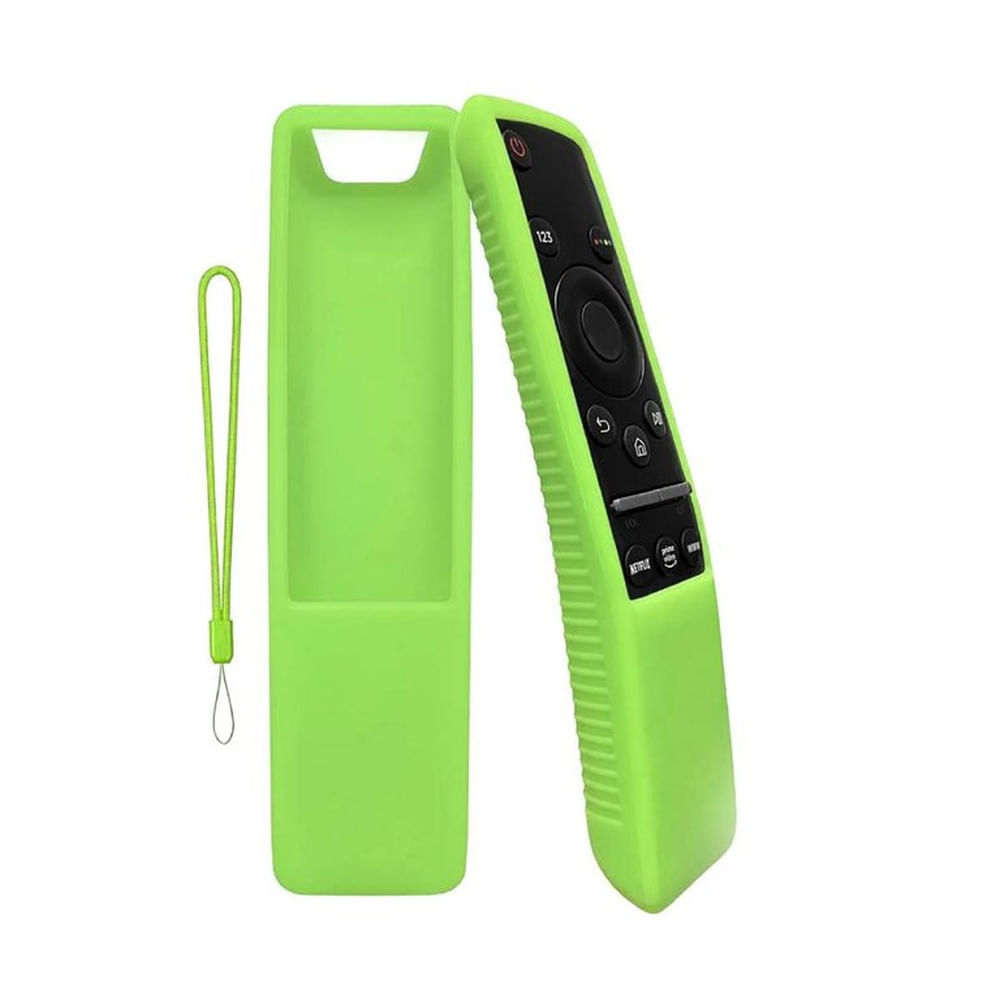 Funda protector para control Samsung curvo verde fosforescente