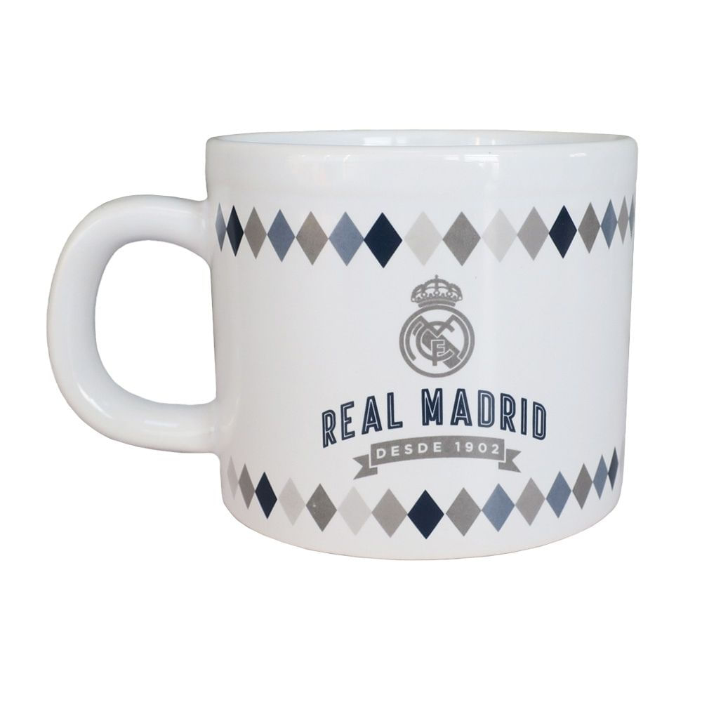 Mug Taza R. Madrid Futbol Blanca 540 ML