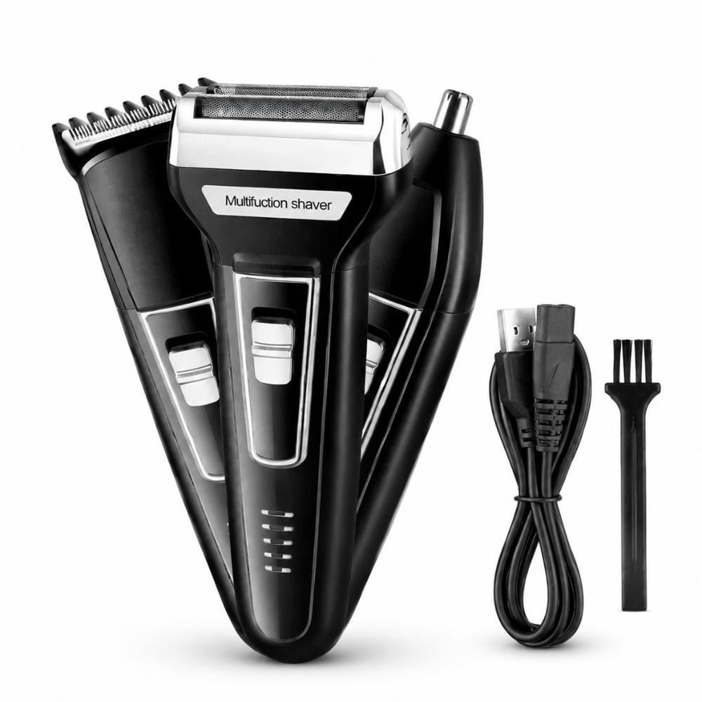 Máquina Afeitadora Rasuradora Eléctrica 3 en 1 Recargable Kemei 6559