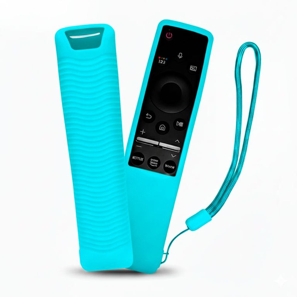 Funda protector para control Samsung curvo turquesa