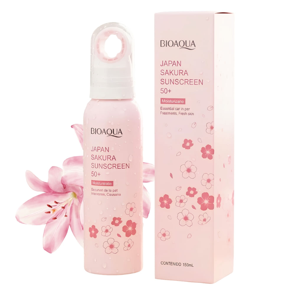 Bioaqua Bloqueador Japan Sakura 50 en Spray de 150