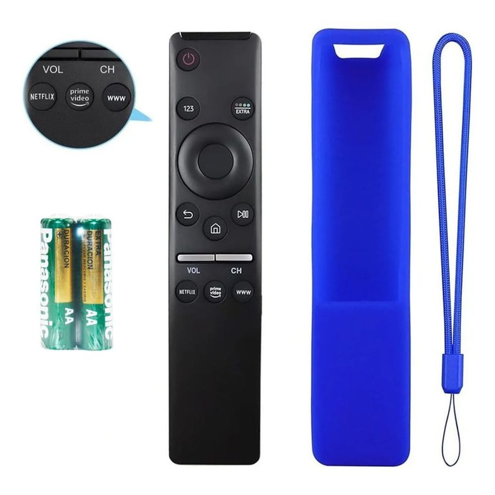 Control samsung curvo funda protector azul