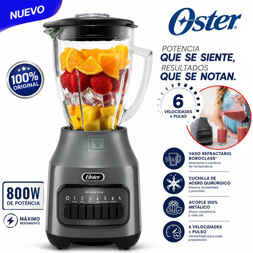 Licuadora con 6 Velocidades Oster BLSTPEG GPB Gris