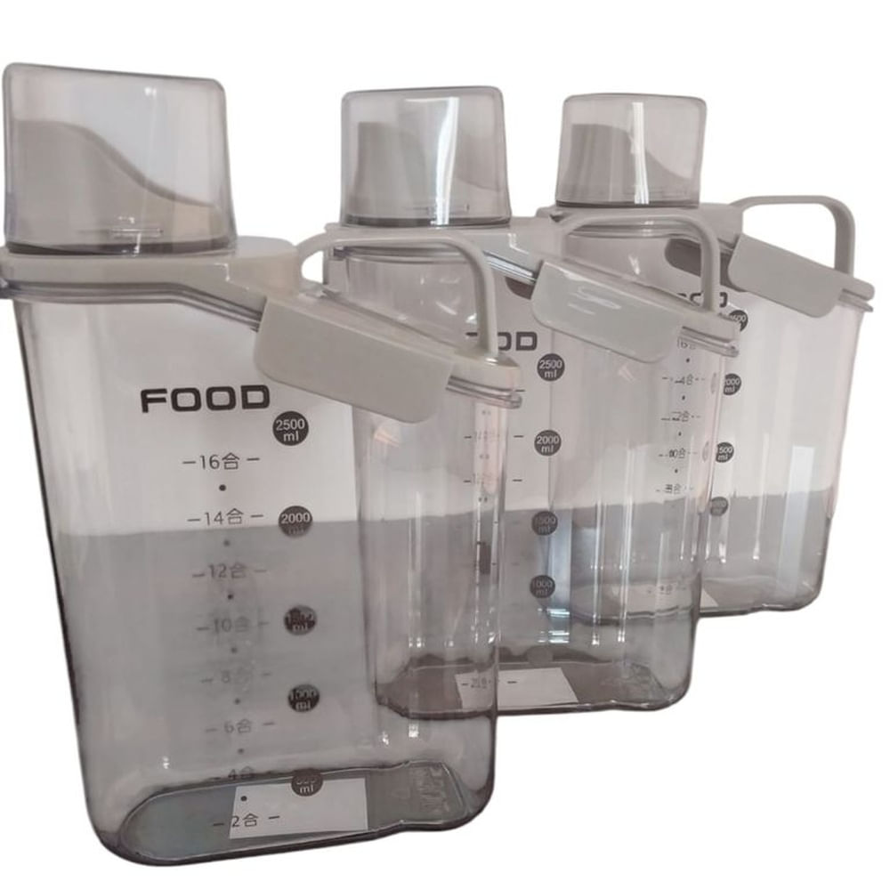COMBO 3 PAQUETES DEPÓSITOS HERMÉTICOS PARA GRANOS  I CREMAI 2800ML