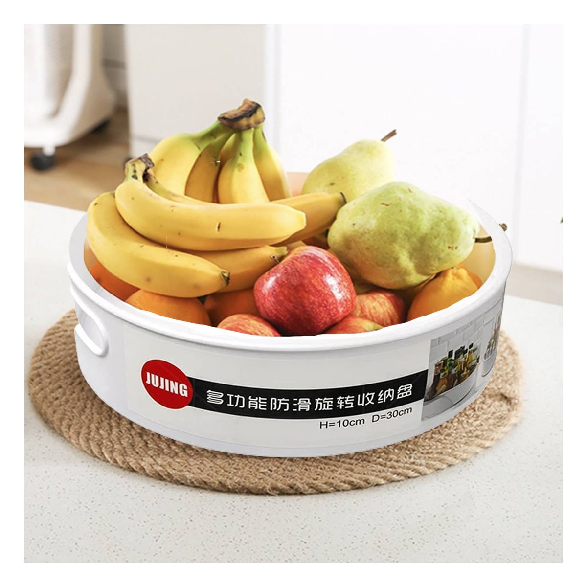 Soporte Redondo 360 Grados 6.7cmx22.5cm Blanco Talla S con Estructura Firme YRegalo Sticker