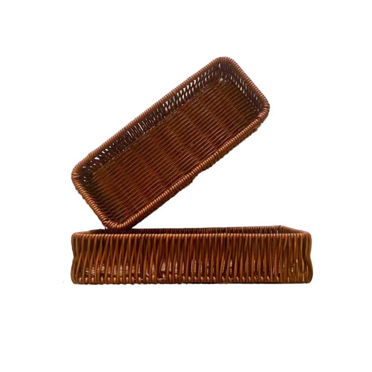 Pack12 Unidad Decorativa Tejida Multiuso Rectangular Marron Orden Personal YRegalo Sticker