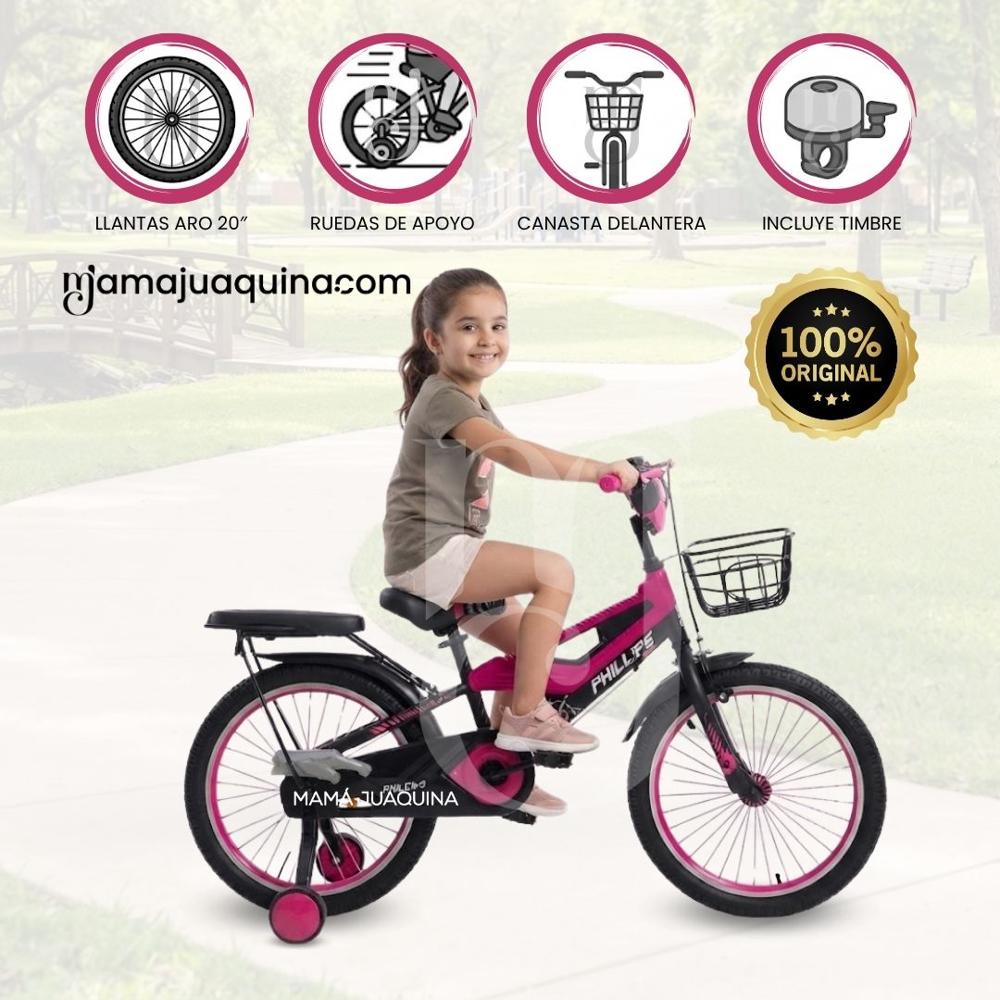 Bicicleta Para Niño Aro 20 MEGATRON con Canasta Dark Pink