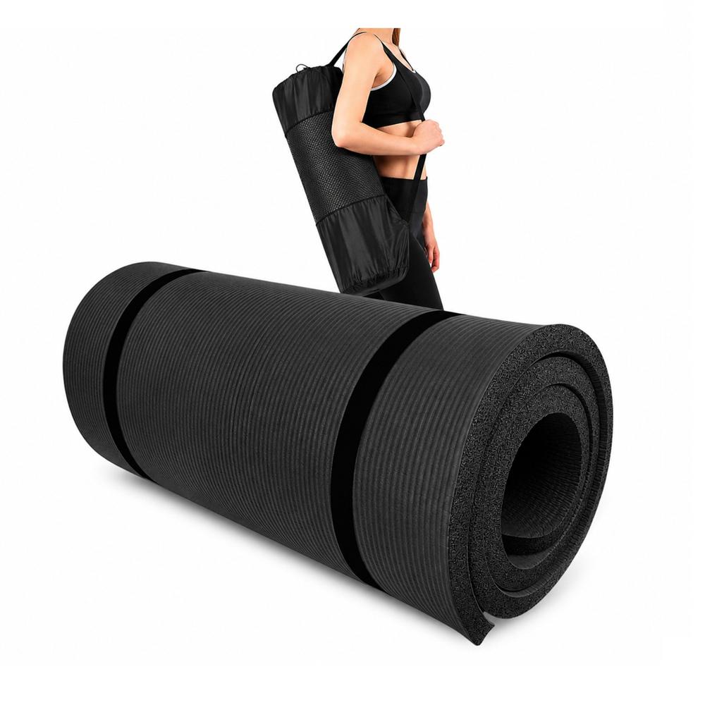 Yoga Mat Colchoneta Enrollable Tapete De Ejercicios 20 Mm Negro