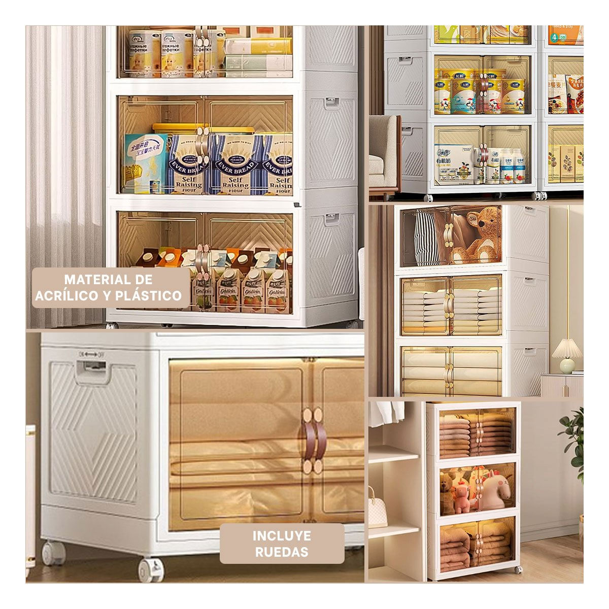 Mueble Plegable 3 Niveles de Color Blanco 45x30x70 cm con Diseño Elegante Real