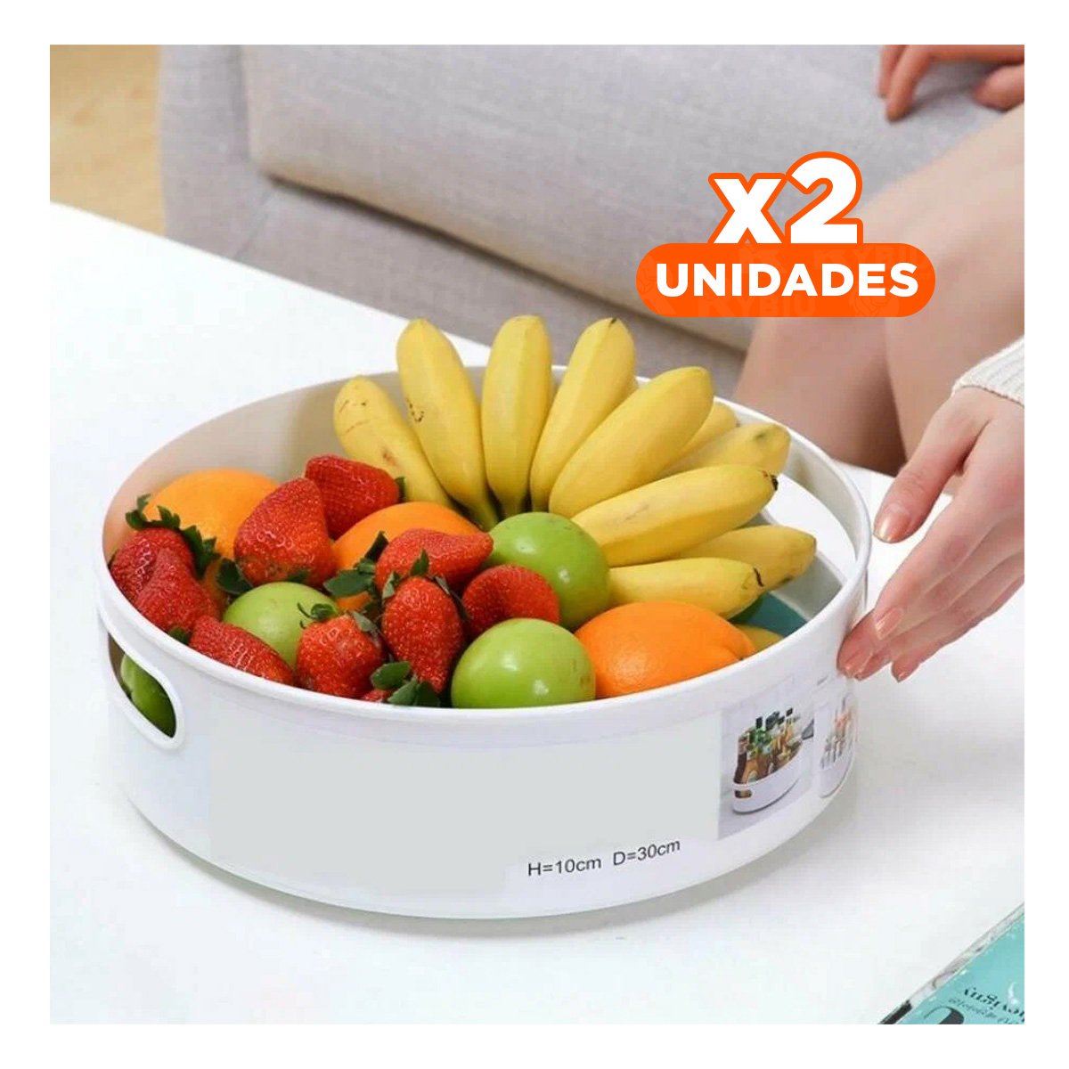 Pack2 Equipo Auxiliar 360 Grados 6.7cmx22.5cm en Color Blanco y Talla S YRegalo Sticker