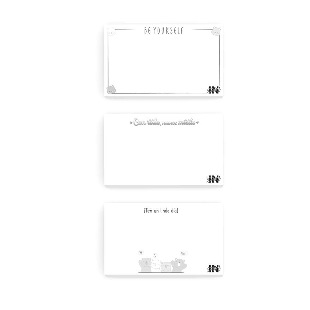 Set de notas Ingenial Frases x 3 unds.