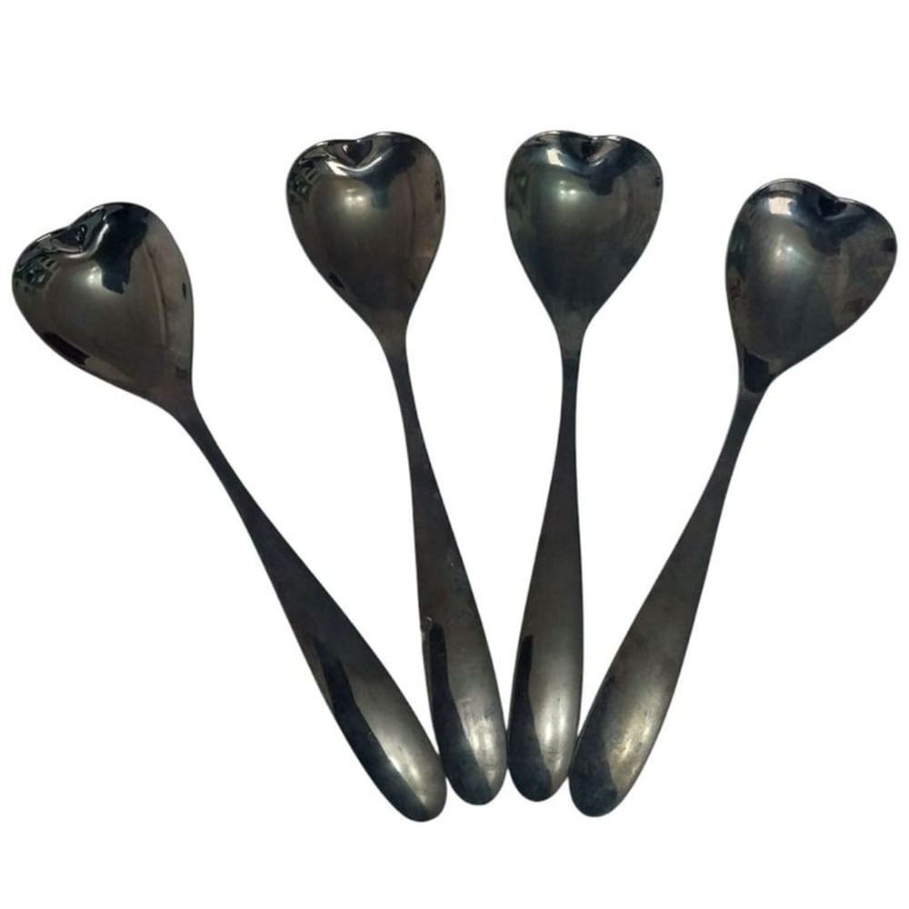 Cucharas Corazón Chic x4und  Acero Inoxidable