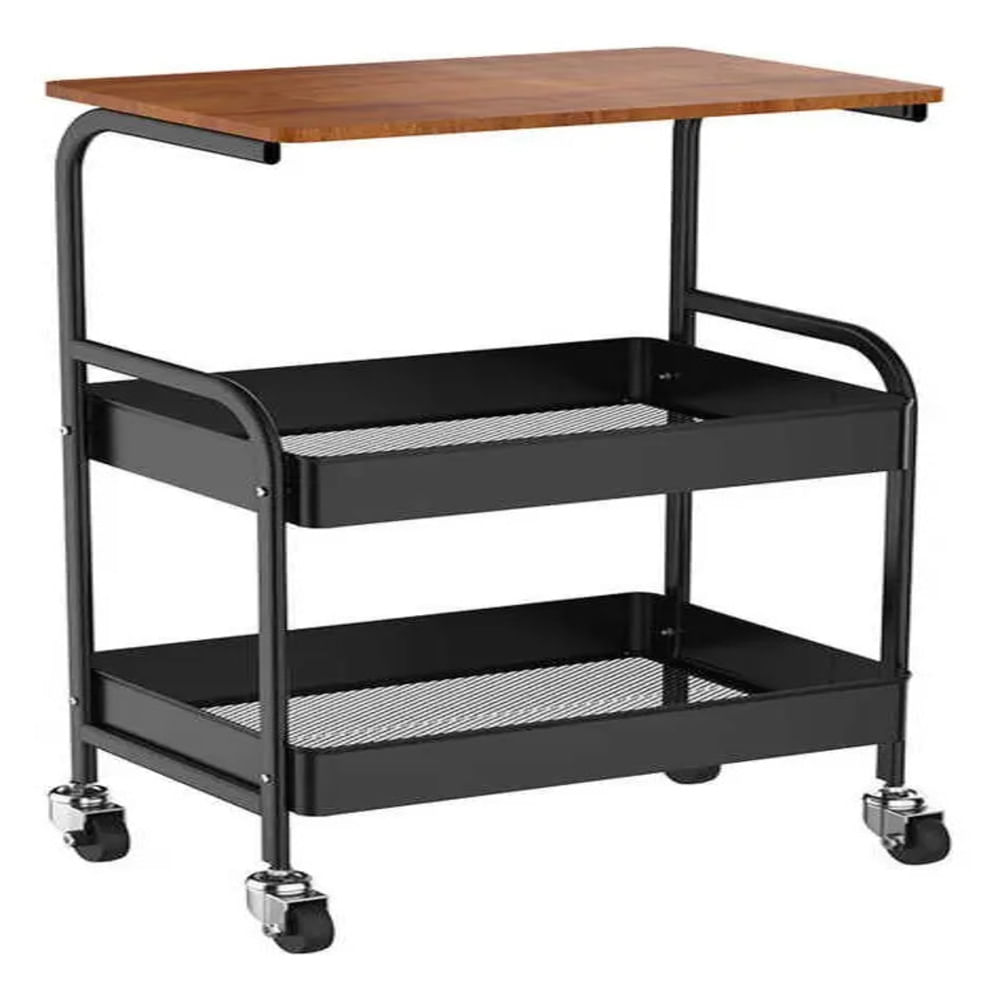 Carrito Organizador Multifuncional Con Mesa 3 Niveles Ruedas
