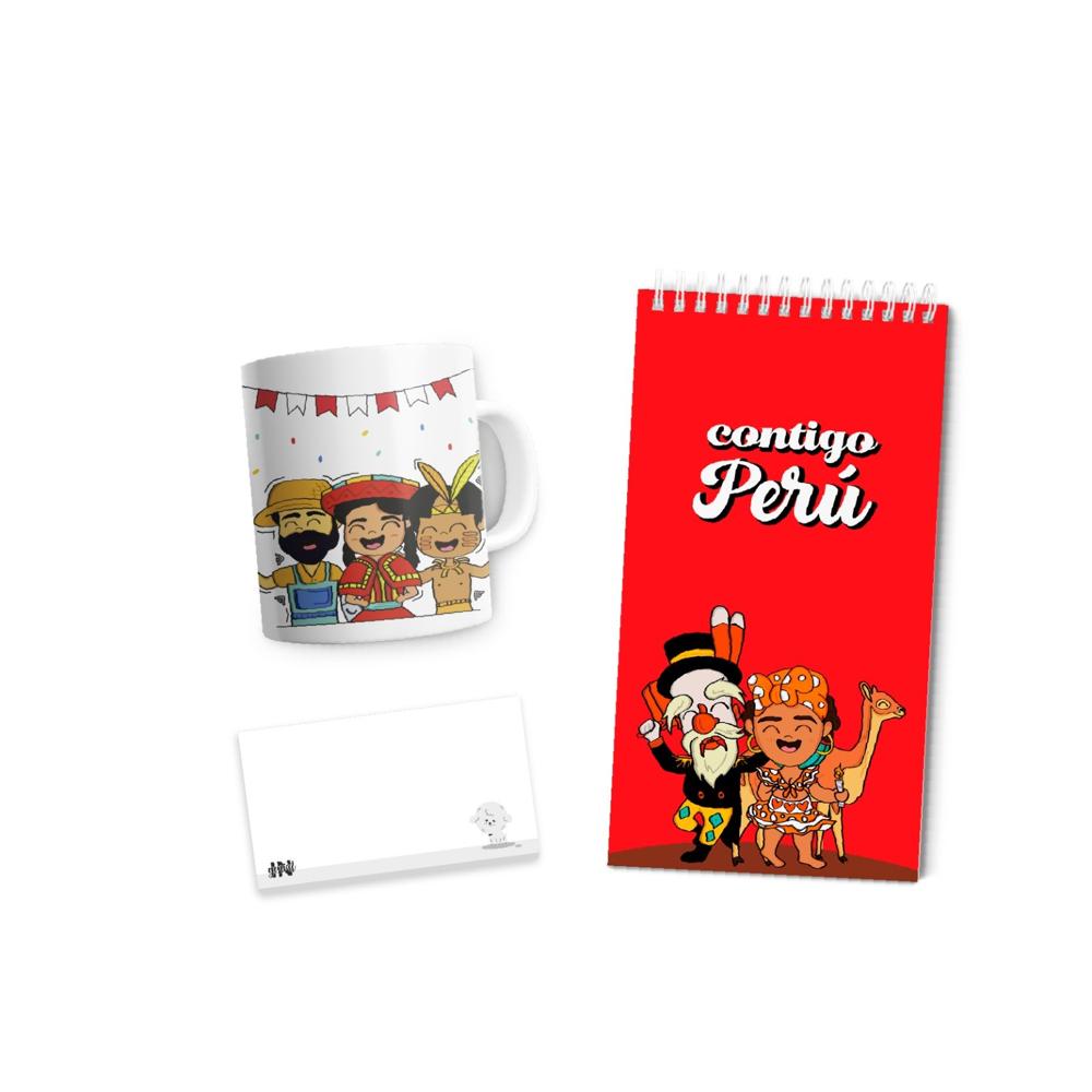 Pack de regalo Klads Contigo Perú - Libreta. taza 