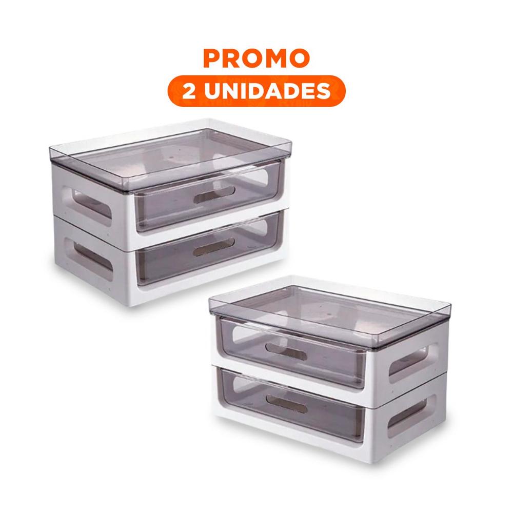 Pack2 Modulo Multifuncional de 2 Niveles para Te y Tazas Uso Diario 39.5x27x23.5cm
