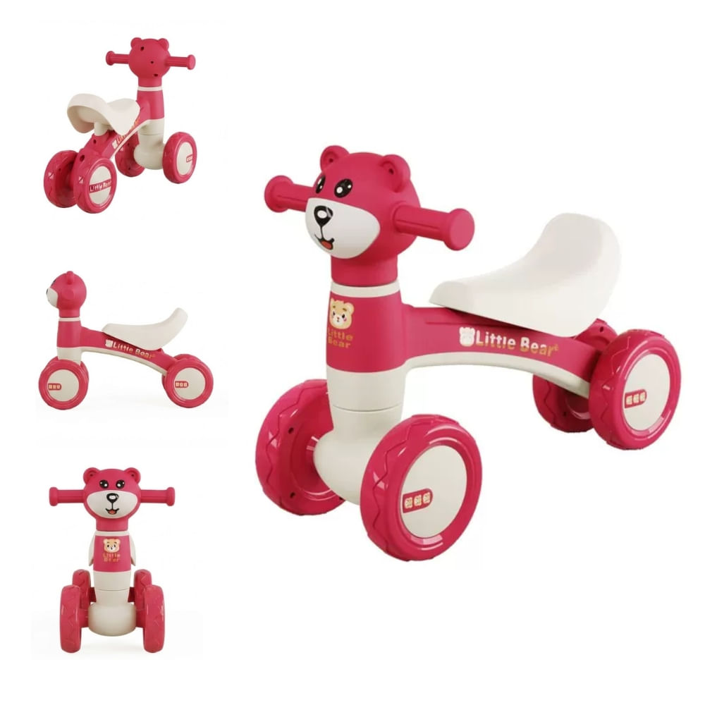 Juguete Bici Osito de Equilibrio Correpasillos Fucsia Little