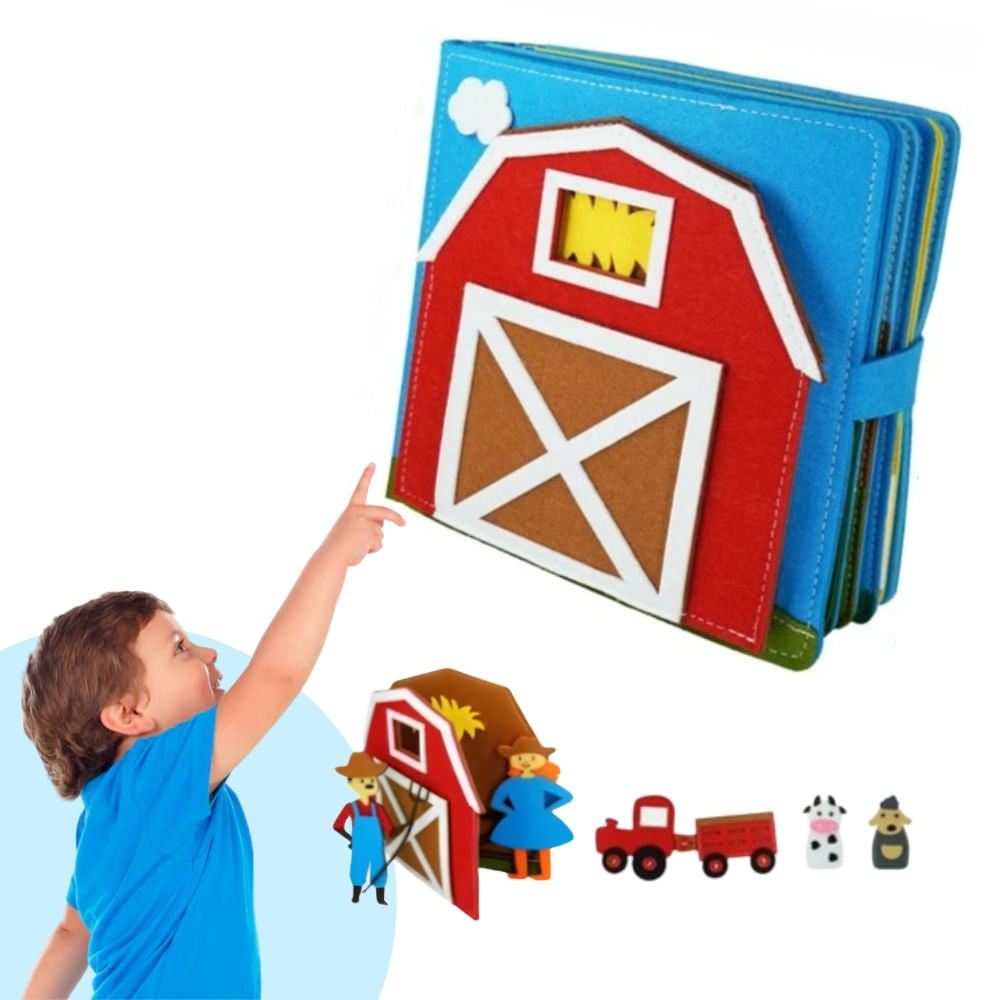 Juguete Libro Sensorial de Aprendizaje La Granja