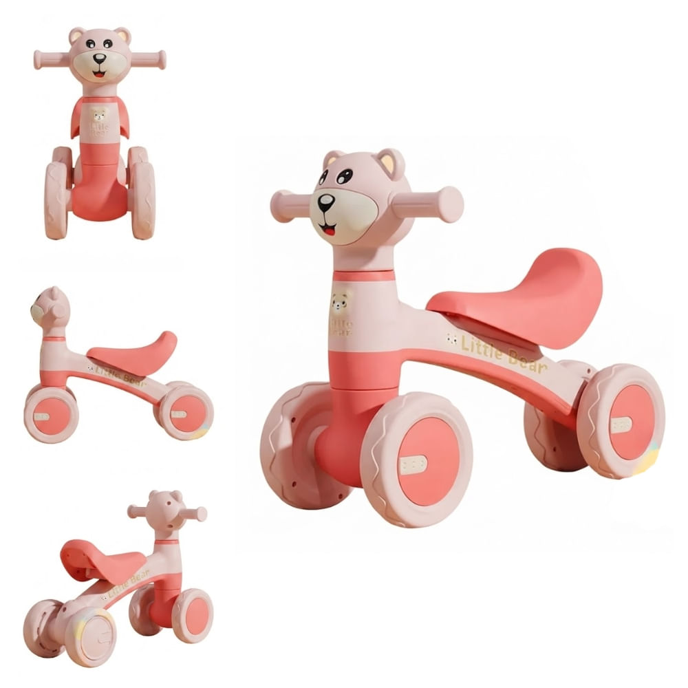 Juguete Bici Osito de Equilibrio Correpasillos Rosado  Littl