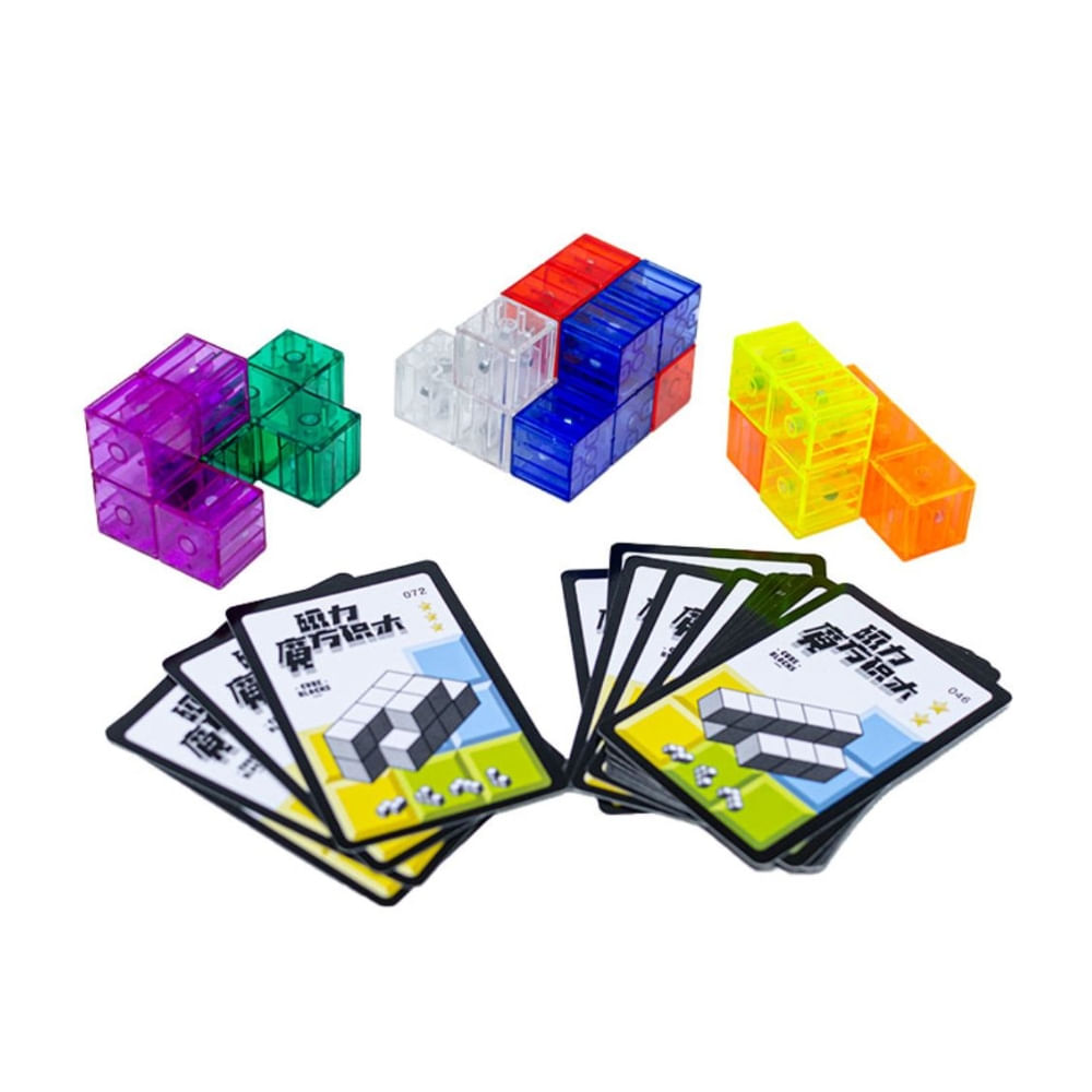 Divertido Juguete Cubo Soma Magnético Transparente Multicolo