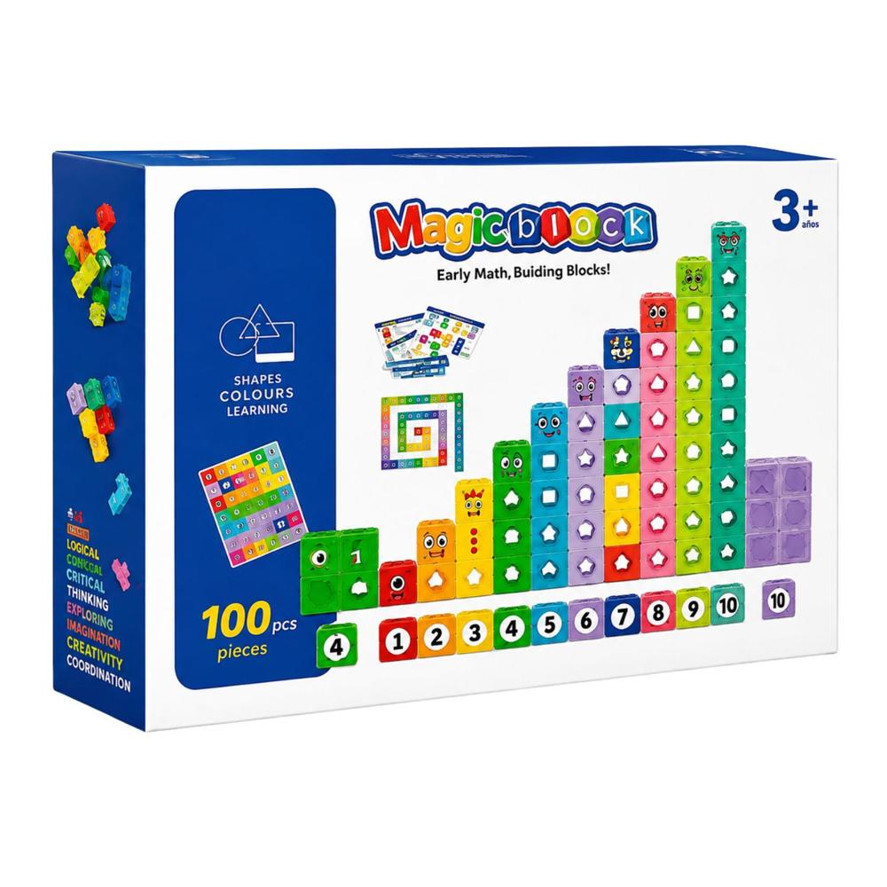 Number Block Bloques Didácticos 100 piezas Magic Block