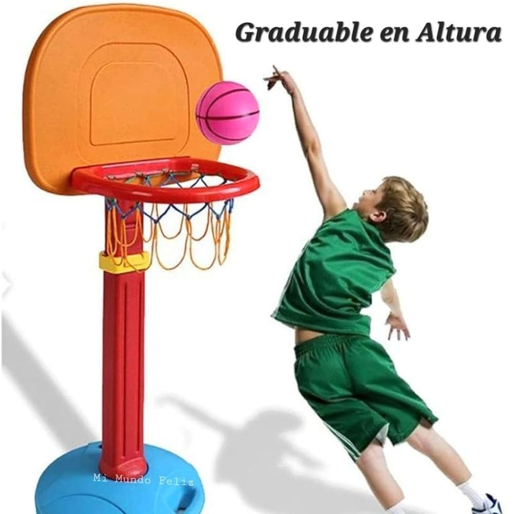 Tablero Aro Basket para Niños Regulable Modelo 2025 y Pelota