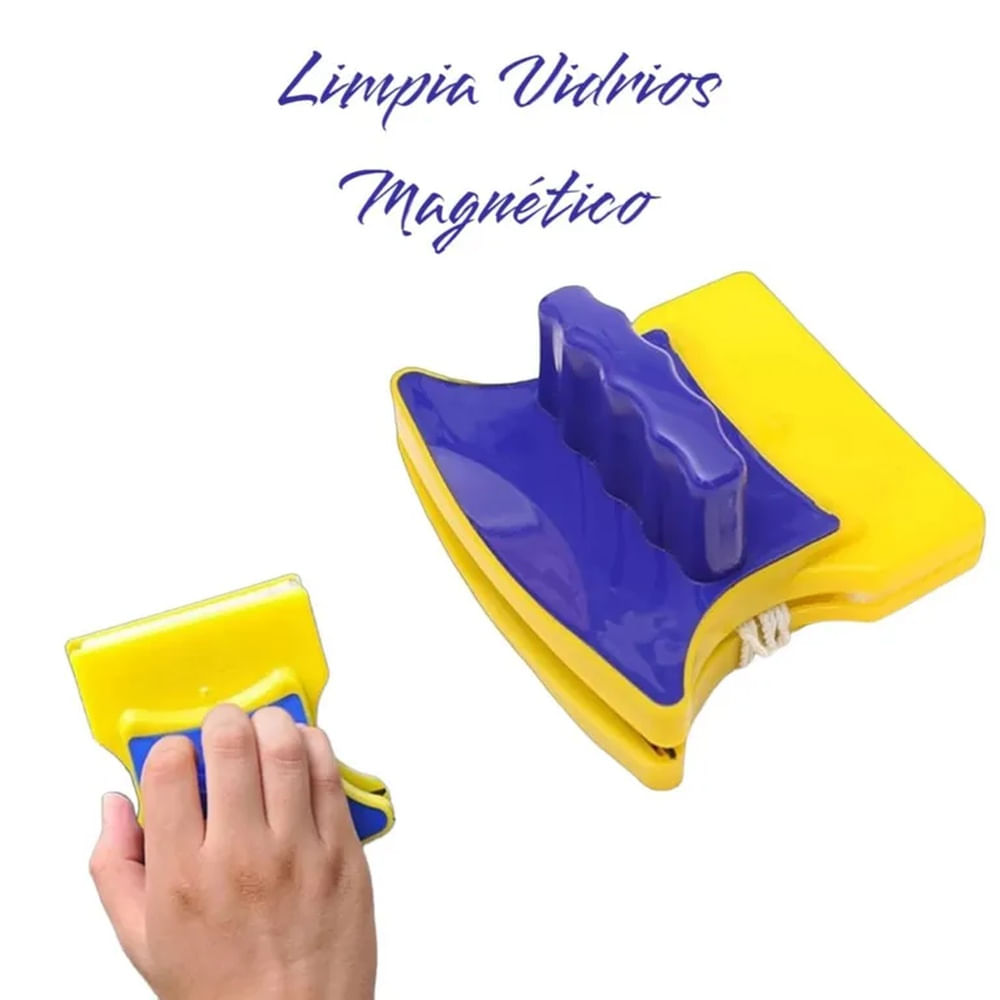 Limpiavidrios Magnetico Yellow para exteriores e interiores