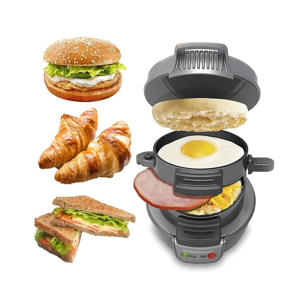 Máquina para Sandwichera Desayuno Freir Huevos Tostadora Burger Maker