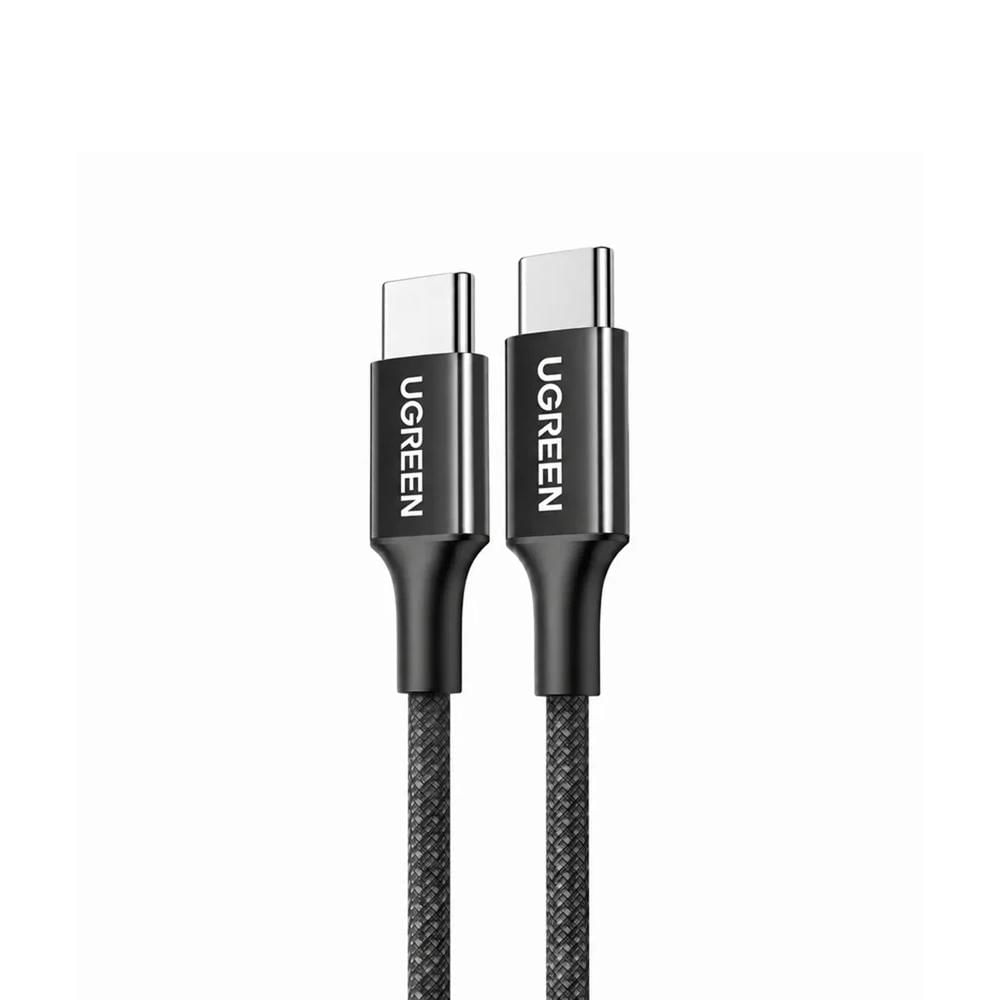 Cable USB-C a USB-C Ugreen 3A Carga Rápida PD 2M Trenzado Blanco 65248-L501