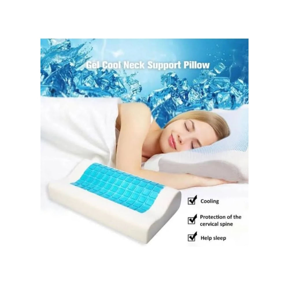 Almohada De Gel Cool Pillow Restform Refrescante Regula Temperatura Alivia Dolor de Cuello y Espalda