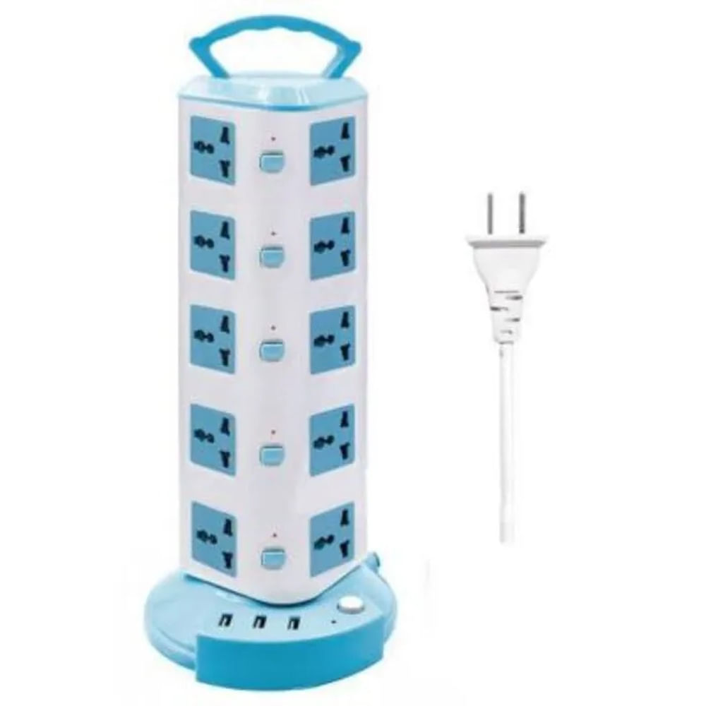Torre Vertical Multifuncional 20 Puertos y 3 USB Multicolor