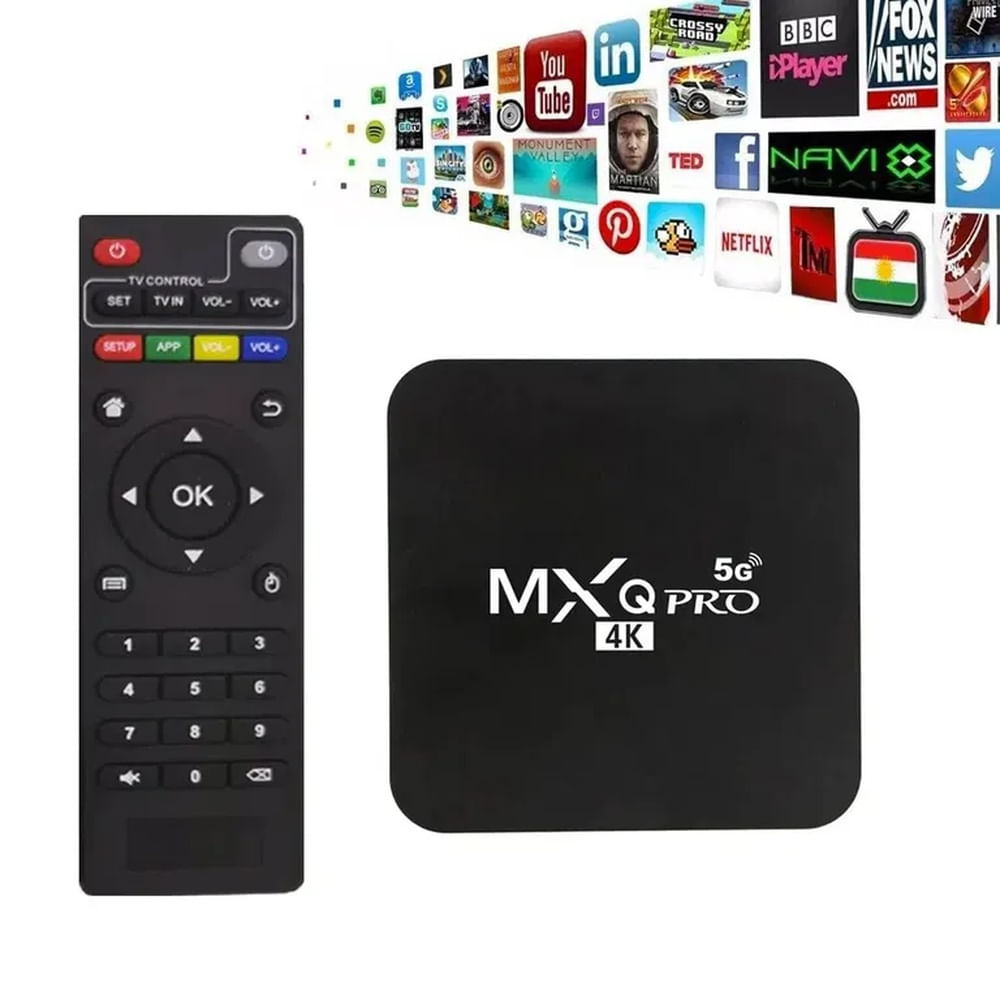 Smart TV BOX EL CLASICO MXQ PRO 5G 4K Android 5G Amplio WIFI QUAD CORE