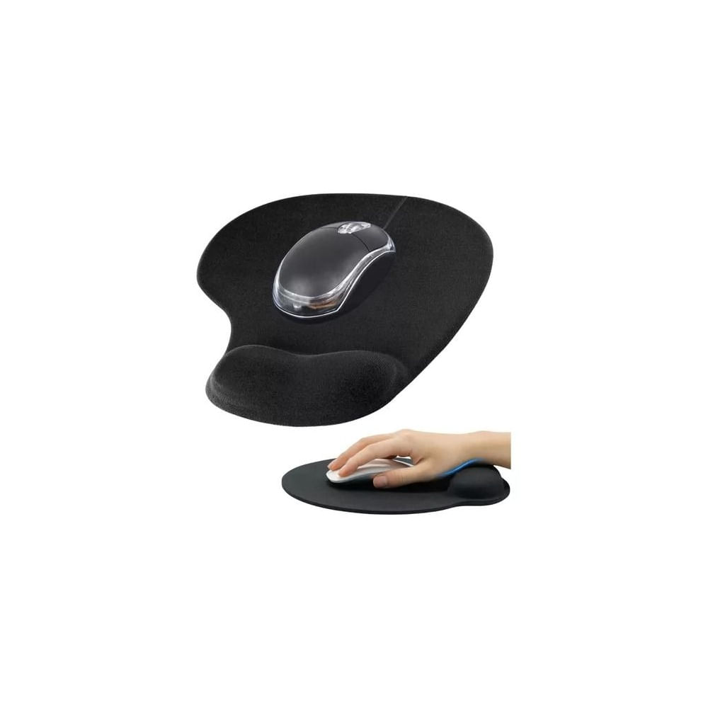 2 Pad Mouse Ergonómico con Almohadilla de Gel Descansa Muñecas Negro Multicolor