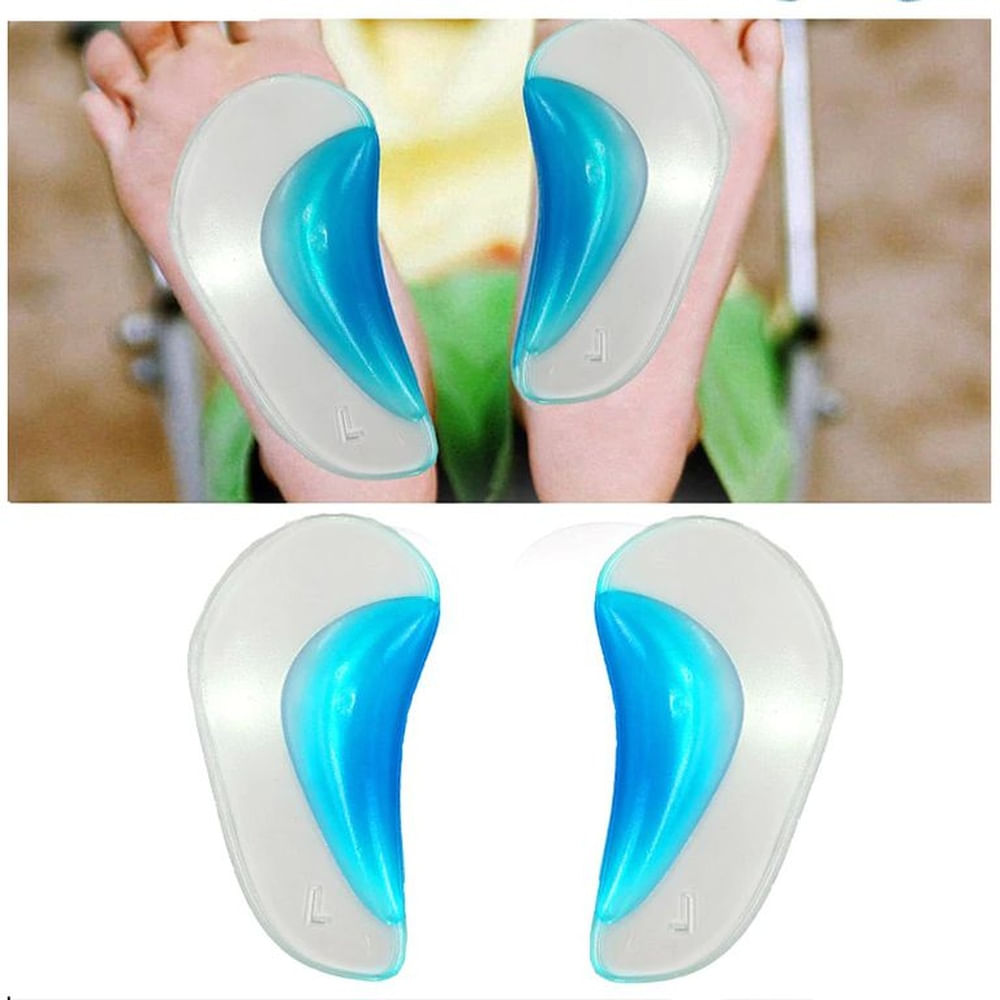 Plantillas Ortopédicas Pie Plano Gel Soporte Arco Silicona Plantillas de Corrección de Pie Plano