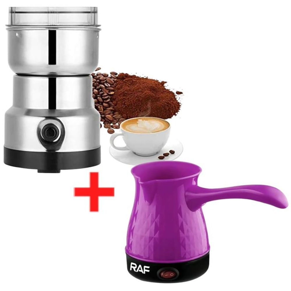 Combo 2 en 1  Cafetera Turca Y Molinillo de Granos de Café