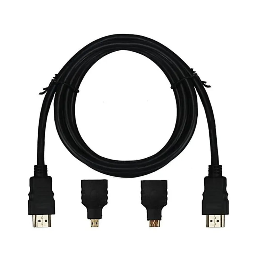 Cable HDMI 3 en 1 para HDTV y Mini HDMI y Micro HDMI 150cm