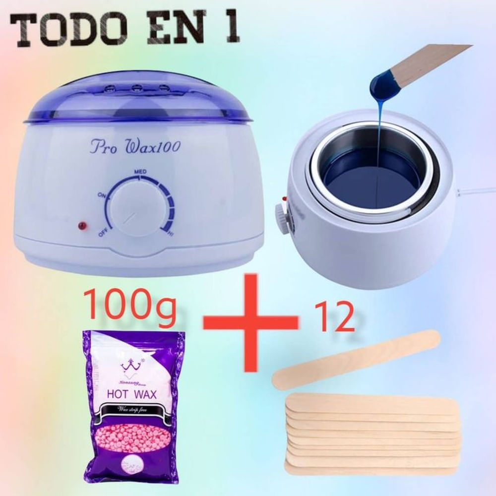 Combo Derretidor Olla de Cera + 12 Palitos + 100Gr Cera123